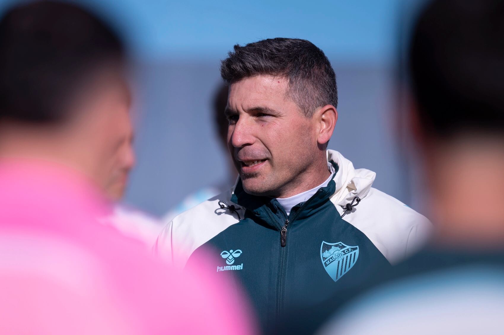 El técnico del Málaga Juan Francisco Funes