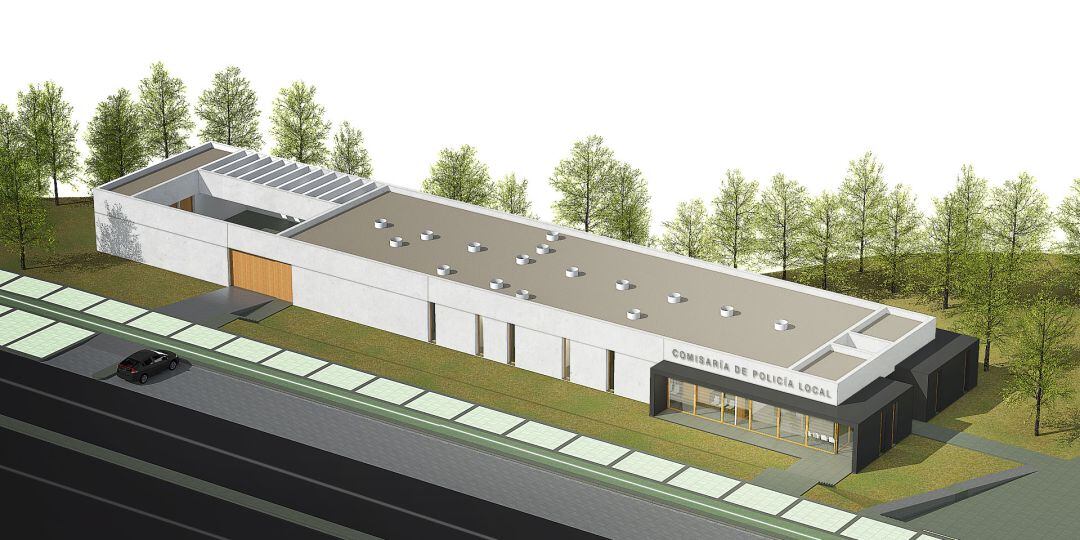 Vista aérea virtual del futuro edificio