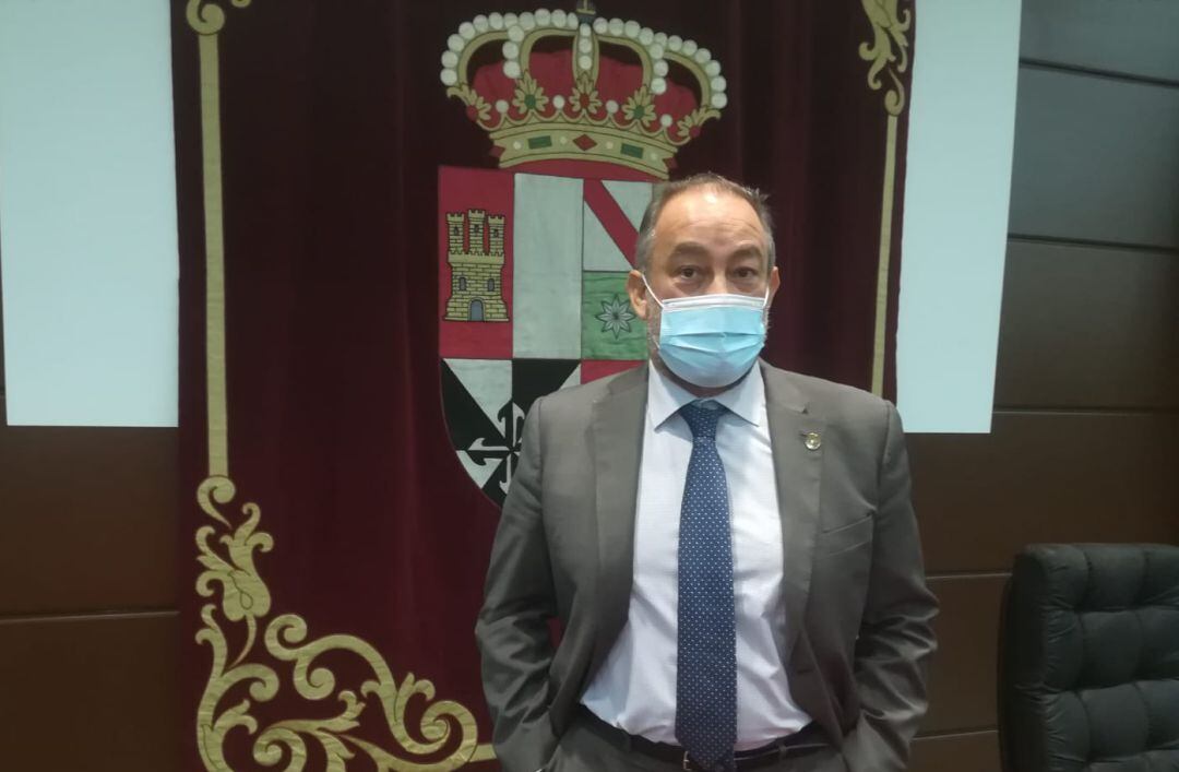 Julián Garde, catedrático de Producción Animal tras la presentación de su candidatura en el aula magna del Edificio de Servicios Generales en el Campus de Ciudad Real