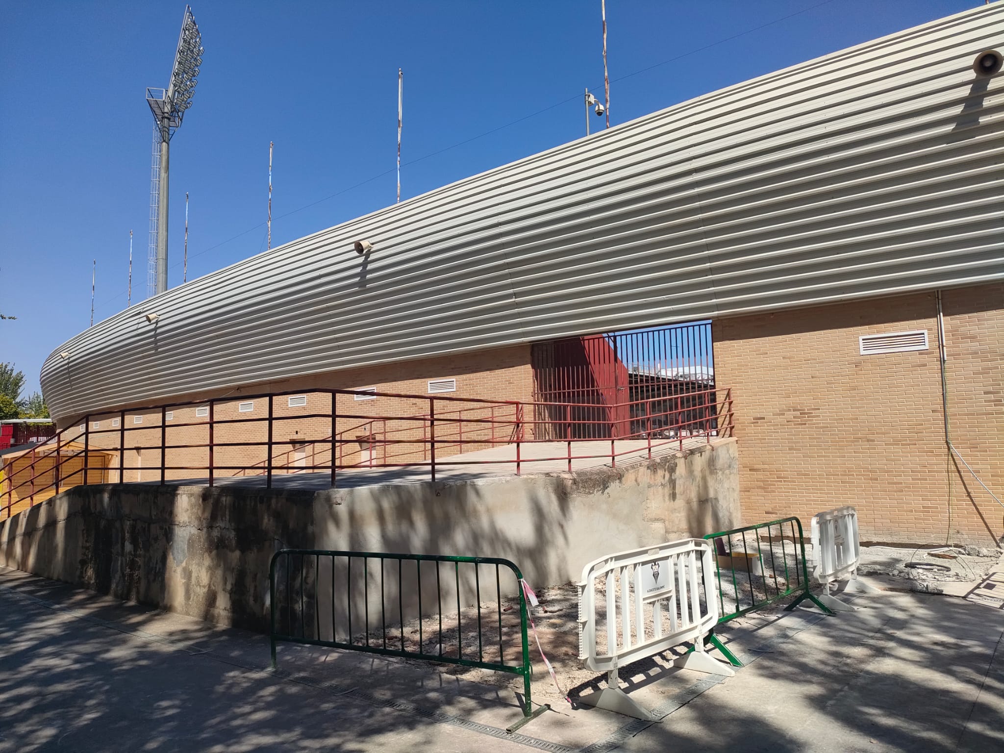 Imagen del Carlos Belmonte de esta semana con los trabajos en el estadio