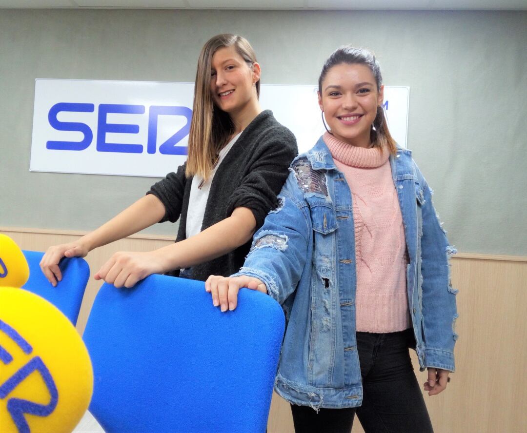 Safrre y Alba Ed-Dounia en el estudio de Radio Elda SER