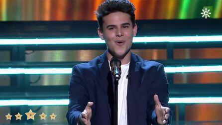 El cantante algecireño Óscar Cantalejo durante su actuación en "Tierra de talento"·