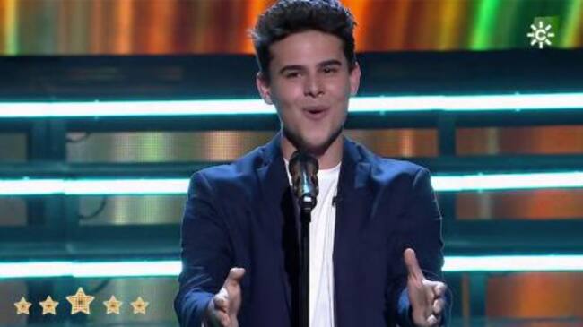 El cantante algecireño Óscar Cantalejo durante su actuación en "Tierra de talento"·