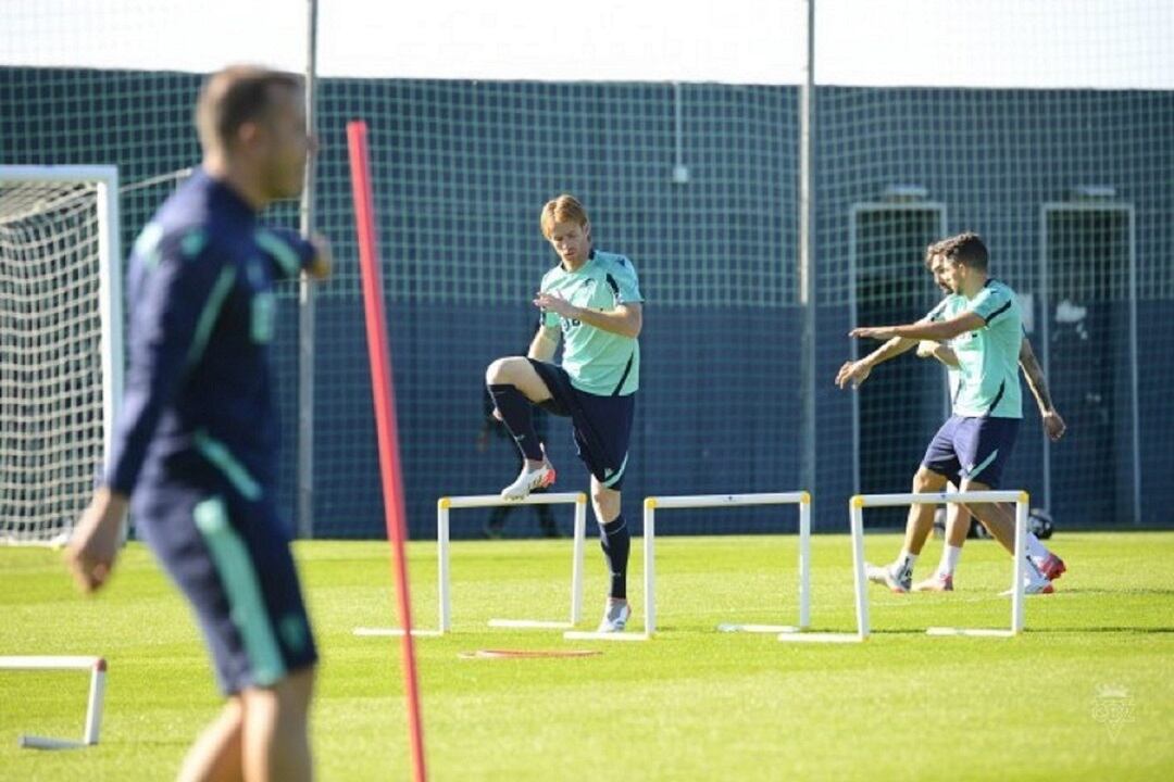 El Cádiz CF entrenó en la mañana de hoy