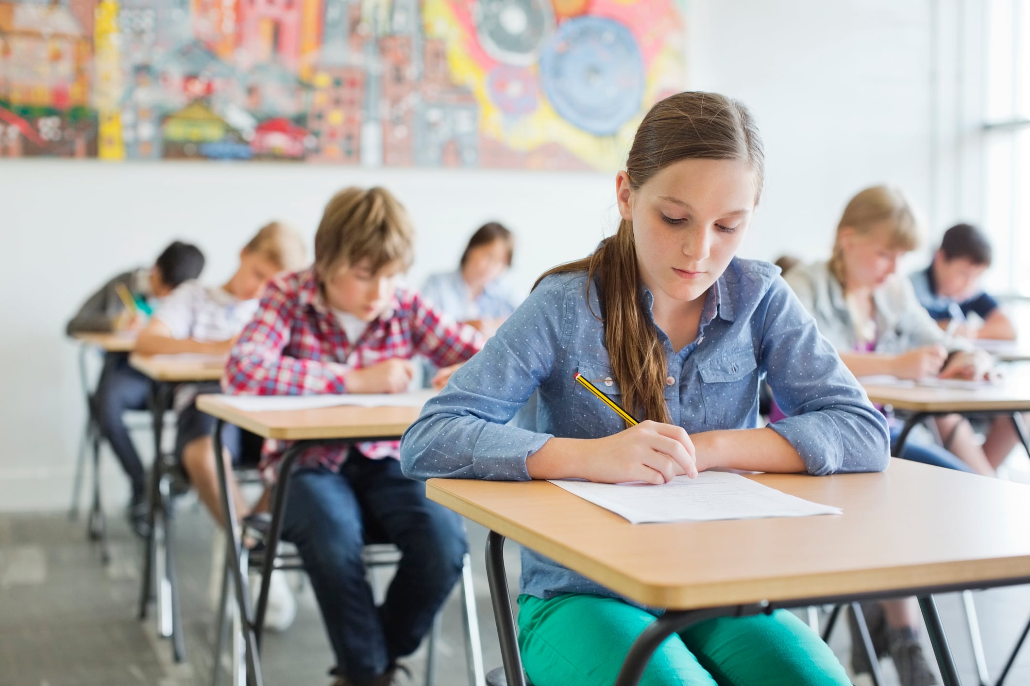 Estudiantes en un aula