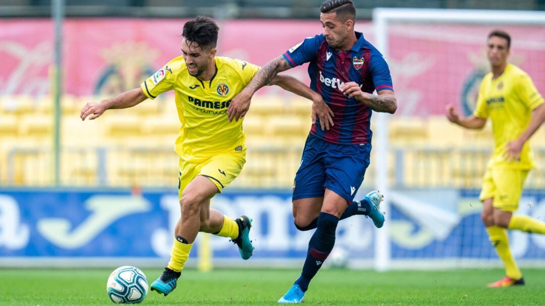 Imagen del amistoso disputado entre el Villarreal y el Levante en el Mini Estadi.