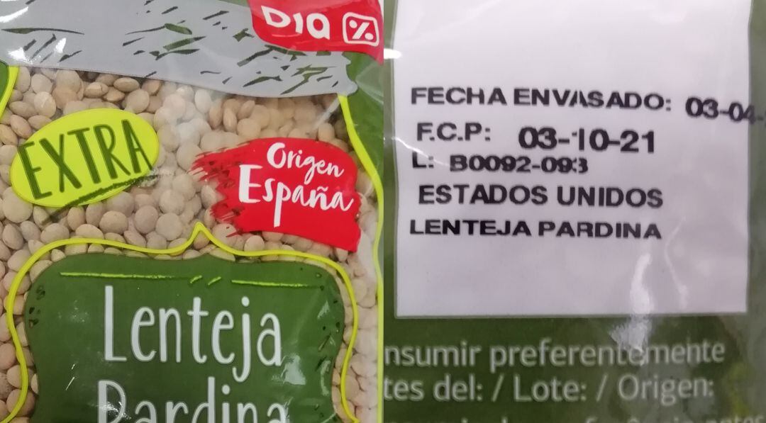 Imagen del producto denunciado por UPA