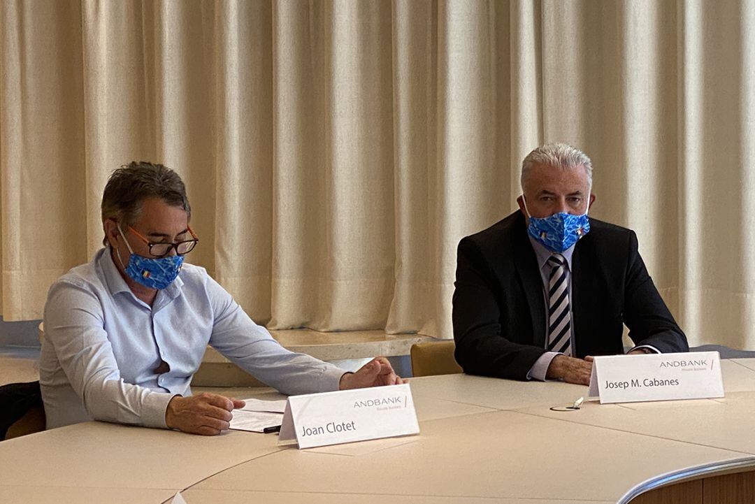 Joan Clotet i Josep Maria Cabanes, aquest divendres en roda de premsa.