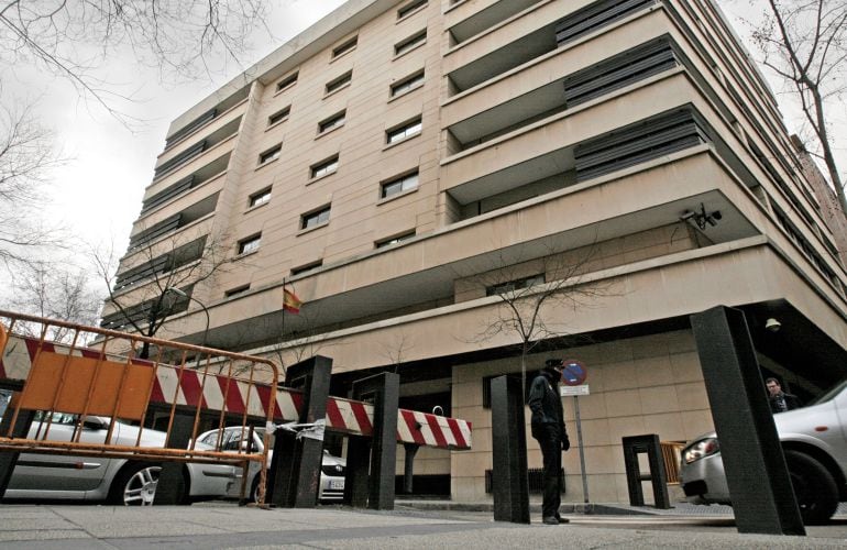 Vista exterior del edificio de la Audiencia Nacional en Madrid