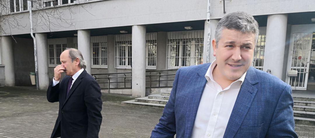 Miguel Otero a la salida de la Audiencia Provincial de A Coruña