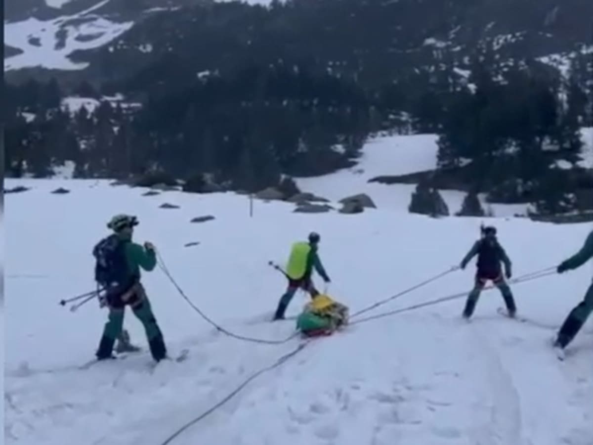 Rescatado un esquiador herido tras sufrir una caída en el Aneto