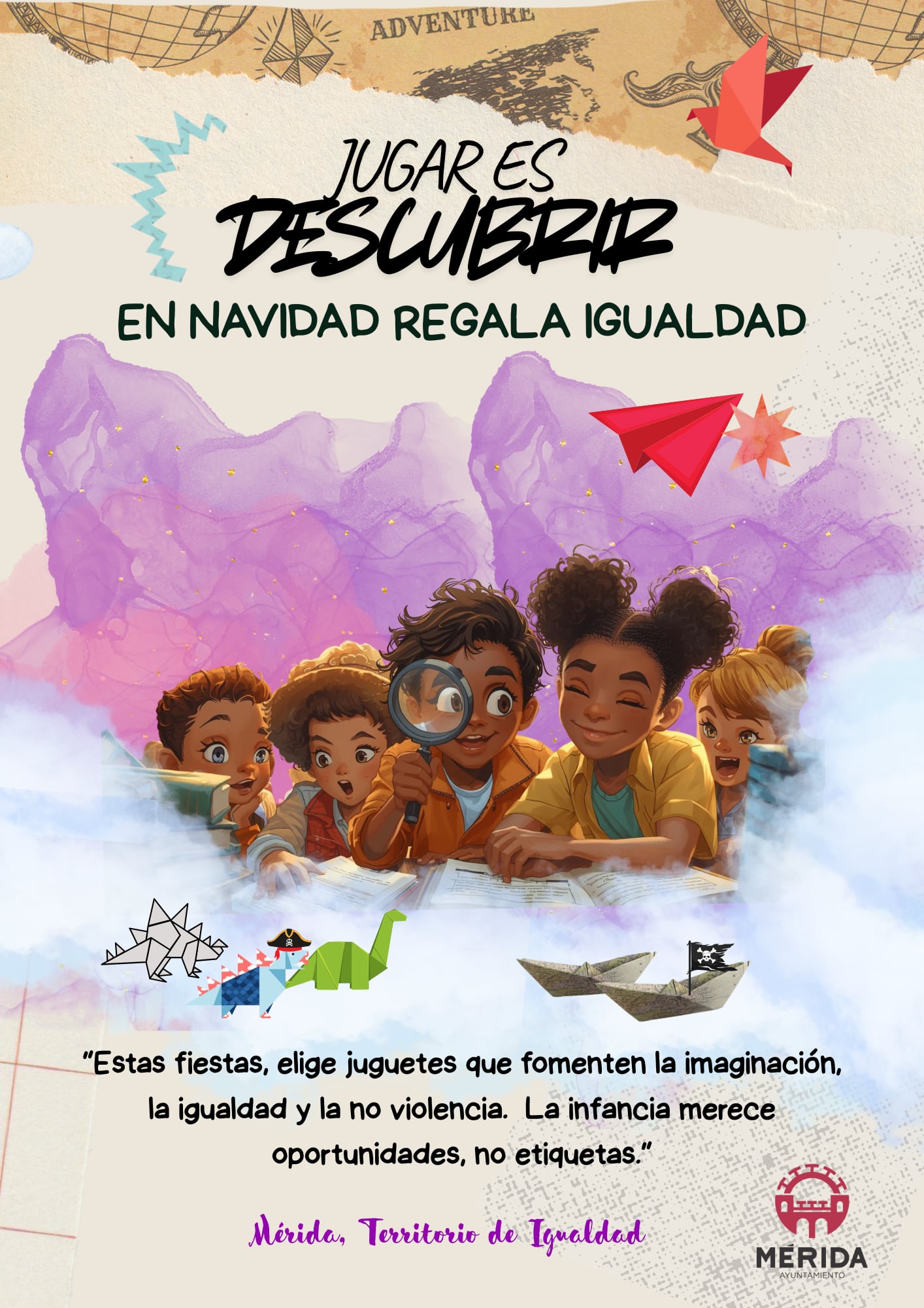 Cartel Campaña Juguetes no sexistas ni violentos