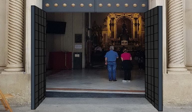 Recreación de cómo quedará la puerta de la Basílica del Gran Poder tras su reforma