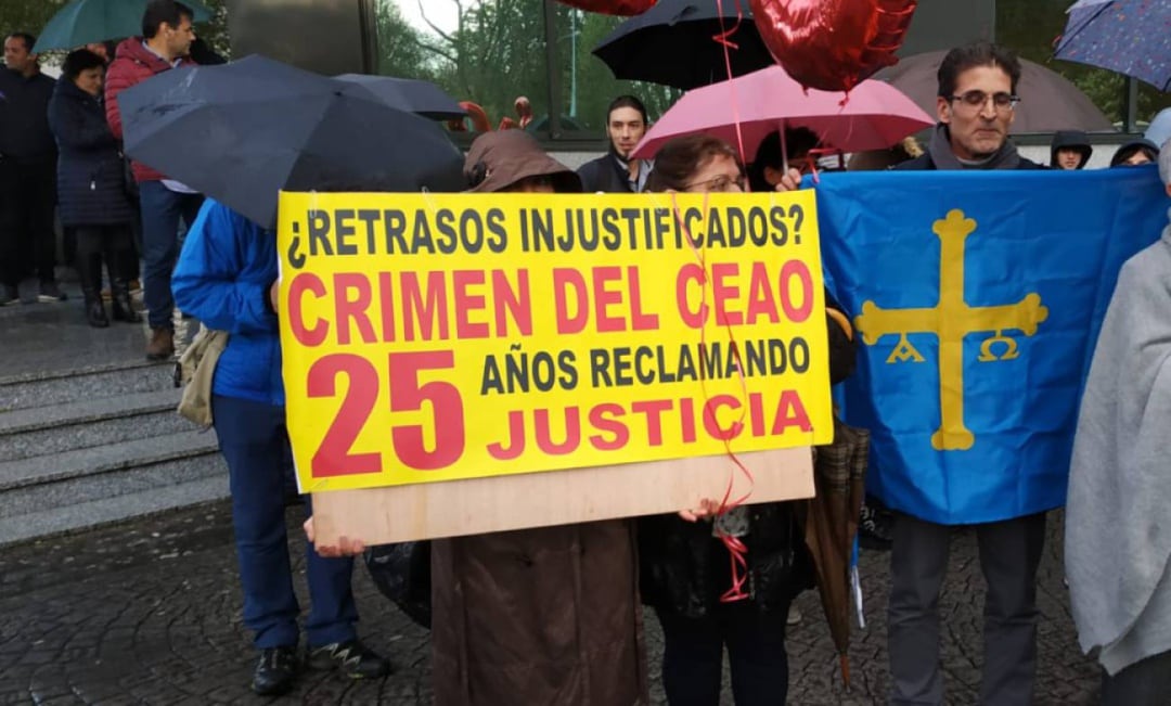 Protestas por el veinticinco aniversario del doble crimen del Cash Record. Imagen de archivo.