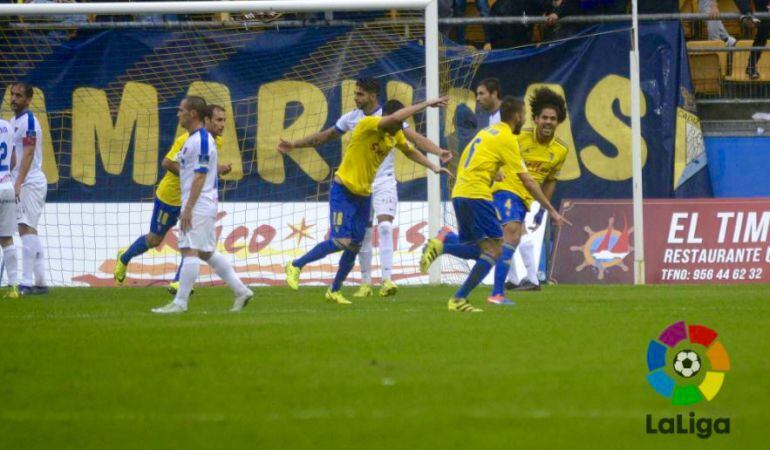 El Cádiz celebra un tanto