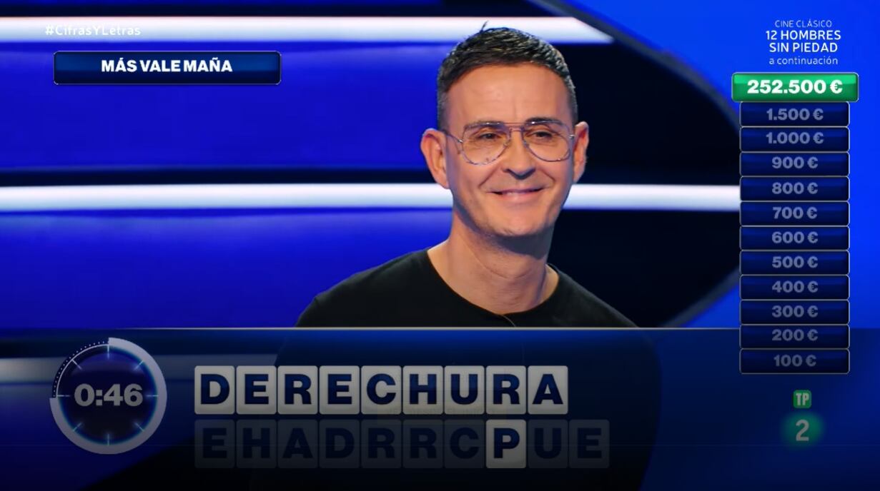 José Antonio Montalbán durante la última prueba de 'Cifras y letras'