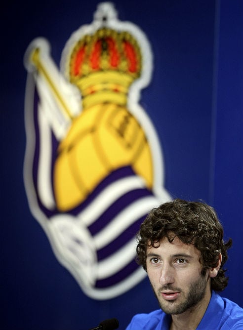 Granero, durante la rueda de prensa de su presentación como nuevo jugador de la Real