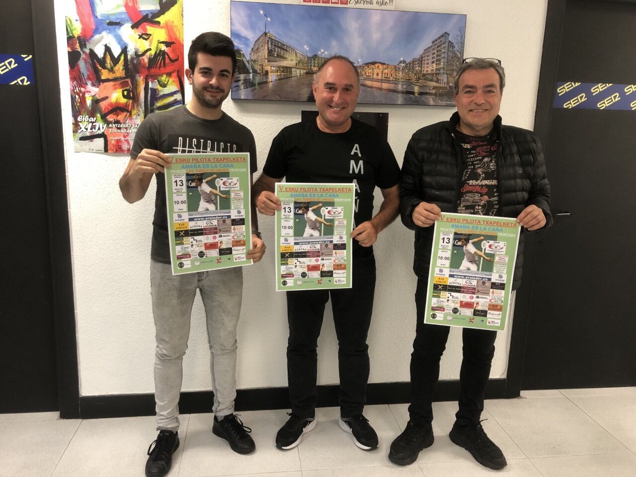 De izquierda a derecha: Ander Curiel, Luis Narbaiza y Agus Gómez