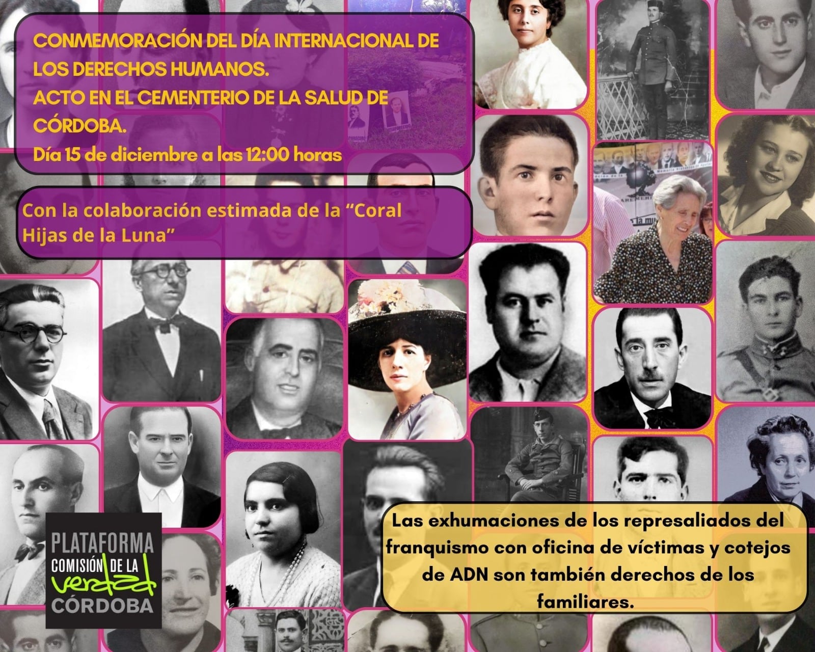 Acto de recuerdo de las personas represaliadas durante la Guerra Civil y la Posguerra en Córdoba