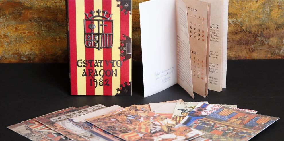 Calendario con el que felicita la Navidad el presidente de Aragón