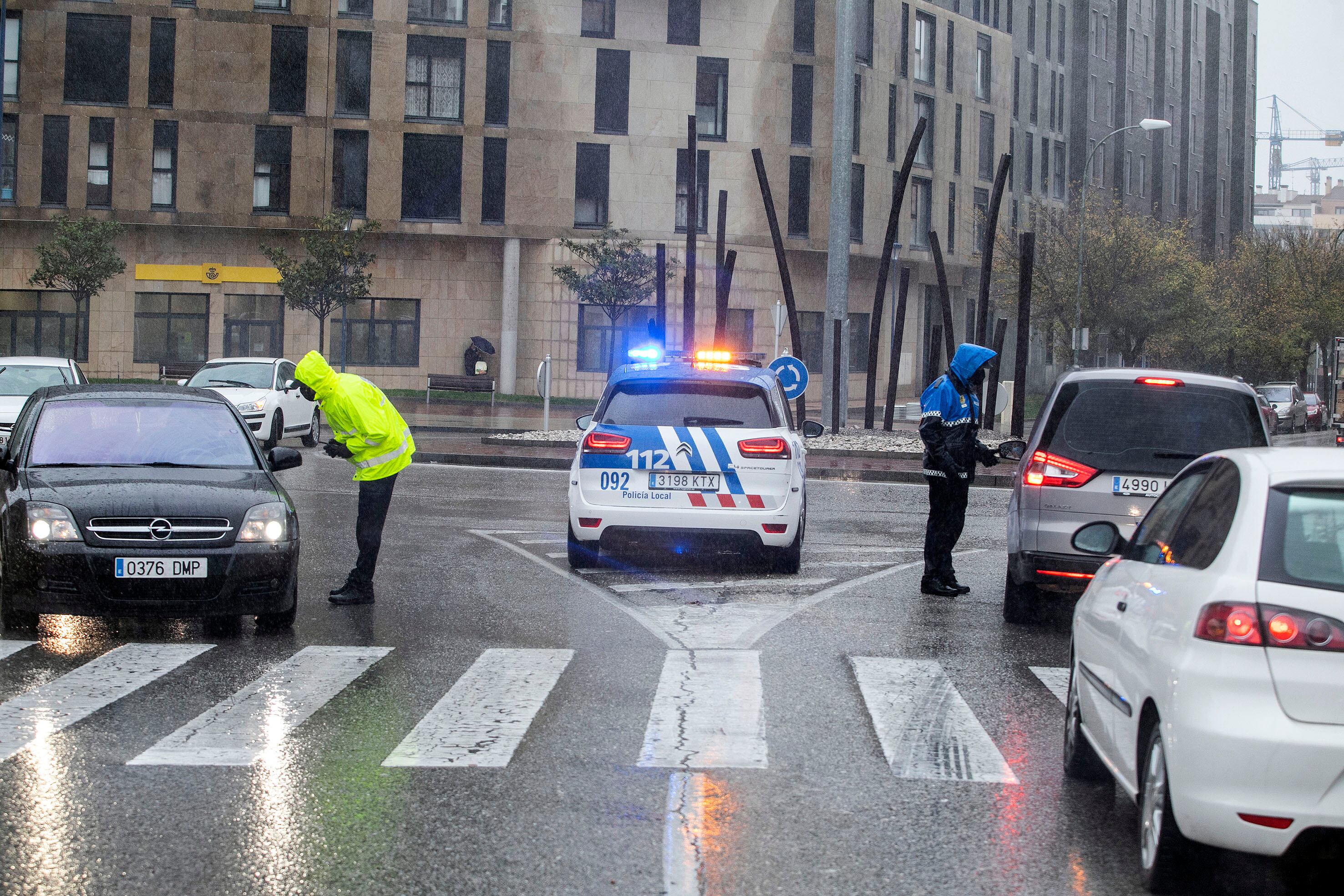 Control de tráfico de la Policía Local de Burgos