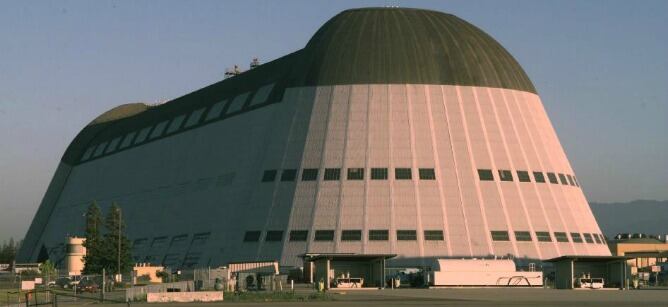 La base de Hangar One, en 1999