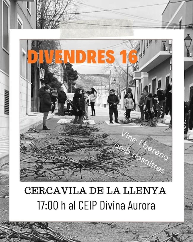 Cartel de la recogida de leña