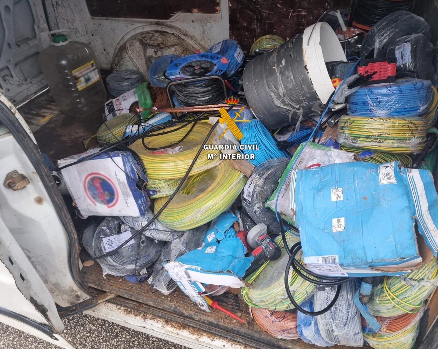 Material encontrado en la furgoneta