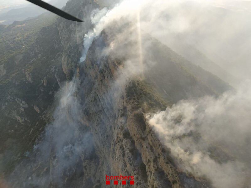 Imatge de l&#039;incendi a Terradets (Àger)