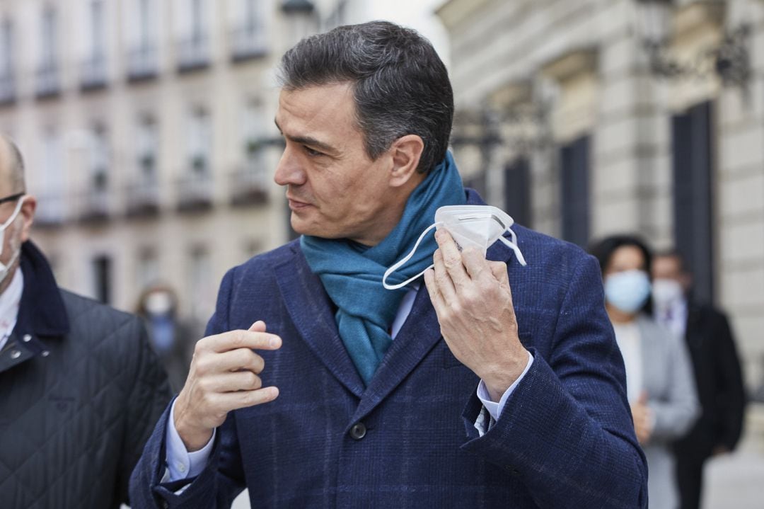 El presidente del Gobierno, Pedro Sánchez, durante el acto institucional por el Día de la Constitución en el Congreso de los Diputados, en Madrid