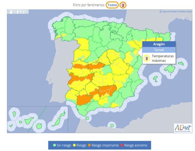 Alertas para este jueves 11 de julio.