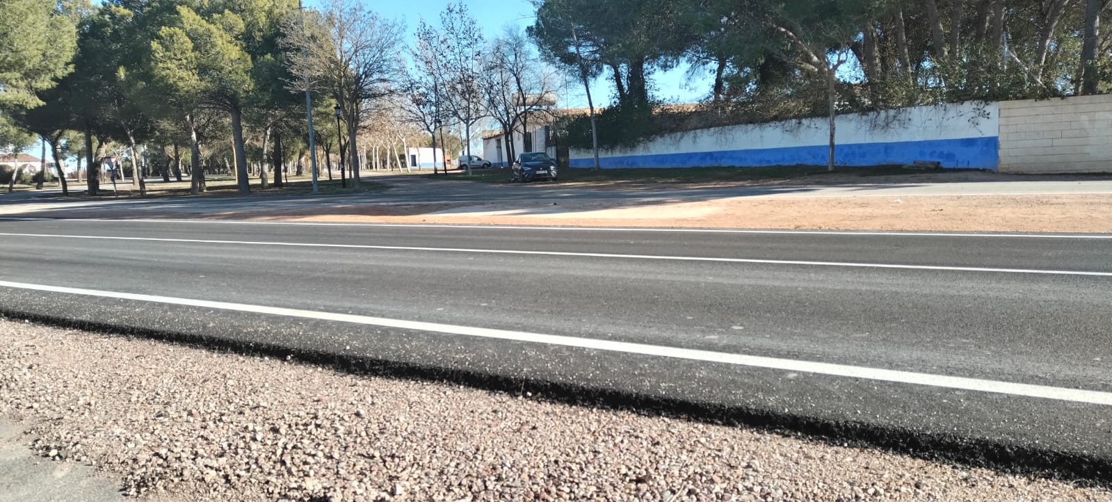 Vista de la carretera CM-3102 en el paraje de San Isidro, en la localidad de Socuéllamos