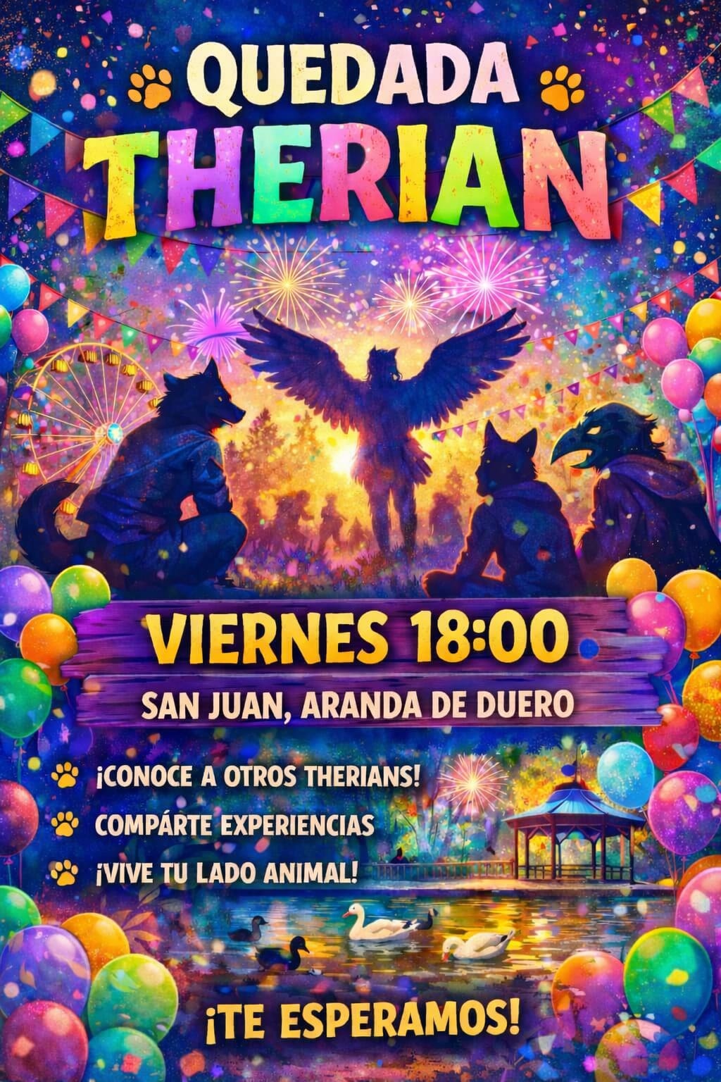 Cartel que anuncia la quedada