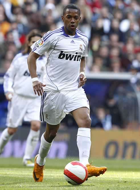 Robinho, durante un partido con el Real Madrid