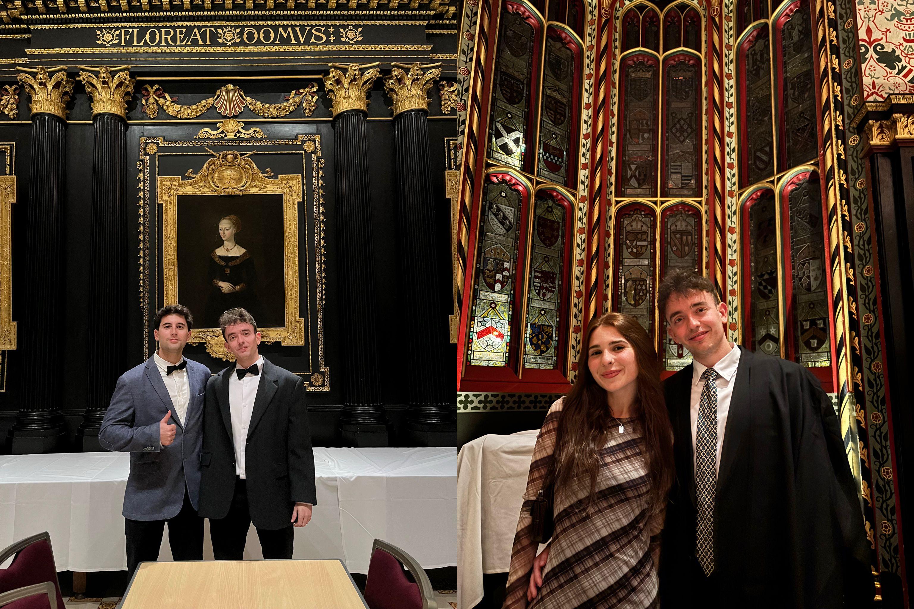 Antonio con un amigo y con su novia