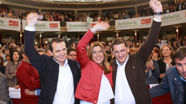 Susana Díaz en una de sus visitas a la capital almeriense.