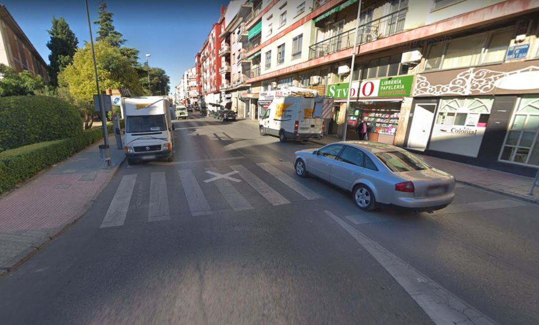 Paseo de peatones de la Avenida Ramón y Cajal donde se ha producido el atropello