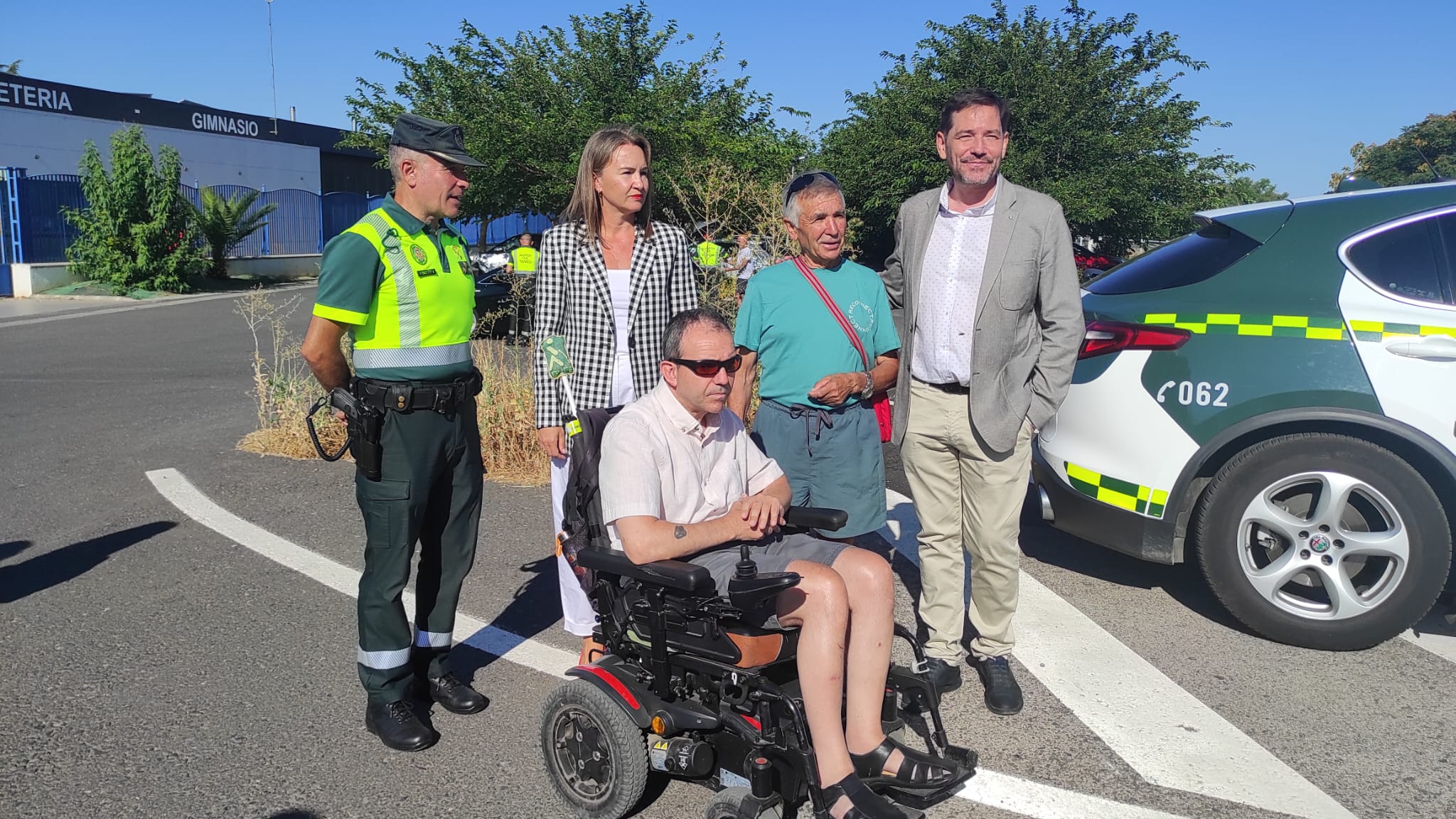 Luis Camacho y Agustín, de ADECE Ciudad Real participan activamente en la campaña de control de velocidad en la salida de Ciudad Real hacia la N430