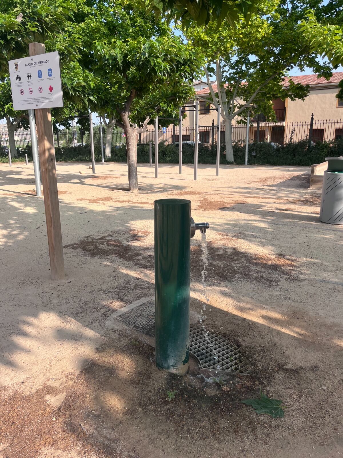 Espacios con fuentes y jardines