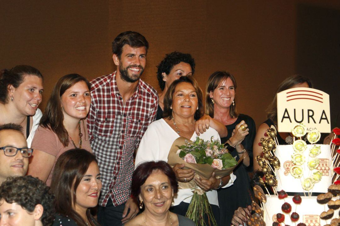 Piqué, durante el acto