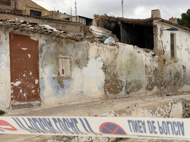 Zona afectada en el casco antiguo