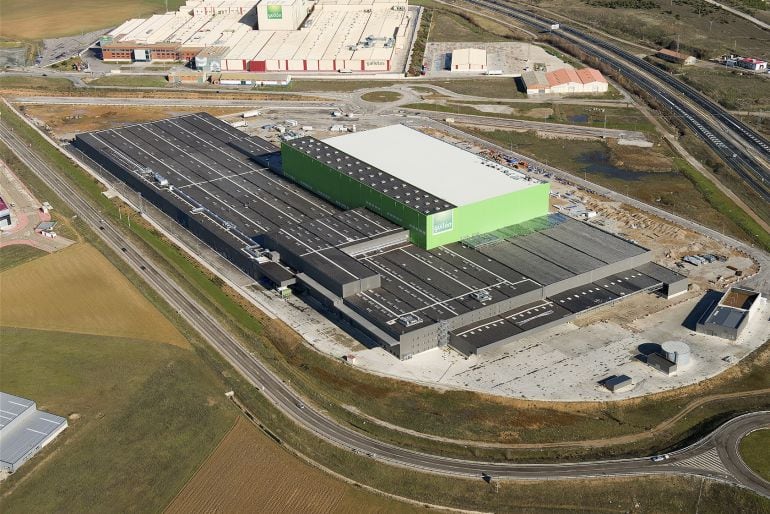 Vista aérea de la factoría VIDA en Aguilar de Campoo