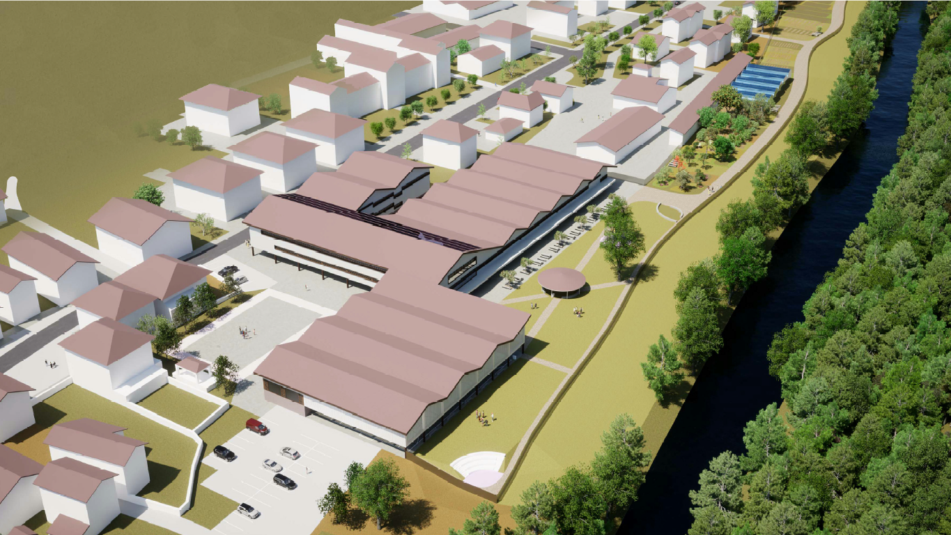 Recreación del futuro centro de FP de Oronoz. Gobierno de Navarra