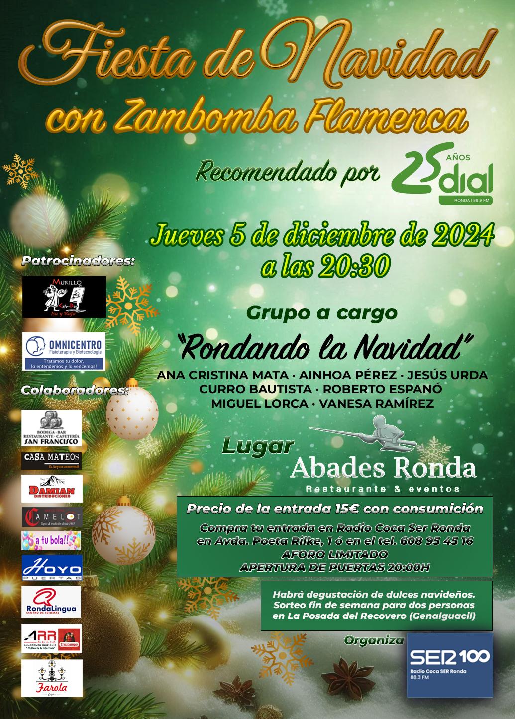 Cartel Fiesta de Navidad de Cadena Dial Ronda 2024