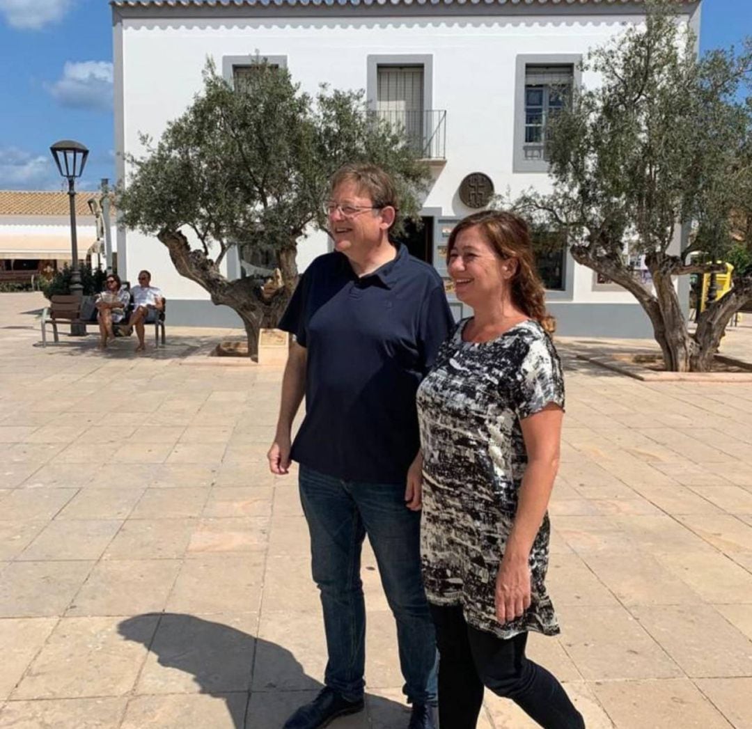 Ximo Puig y Francina Armengol, en su reunión el pasado fin de semana en Formentera