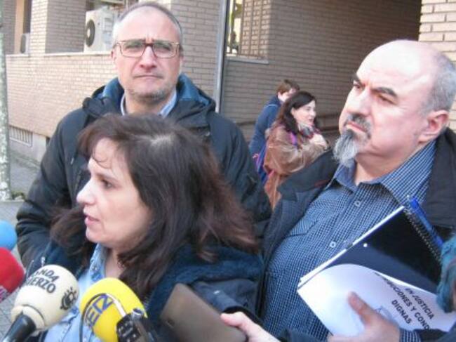 Los sindicatos leen el comunicado