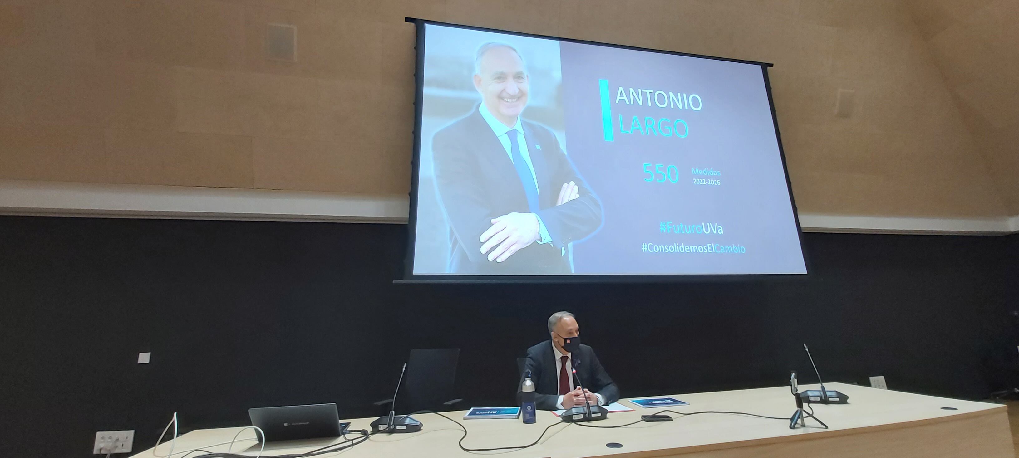 Presentación candidatura Antonio Largo como rector de la UVA en el Campus María Zambrano