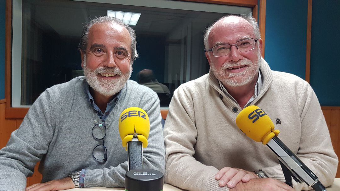 Juan Calzada y Javier Puente en el estudio de La Ventana