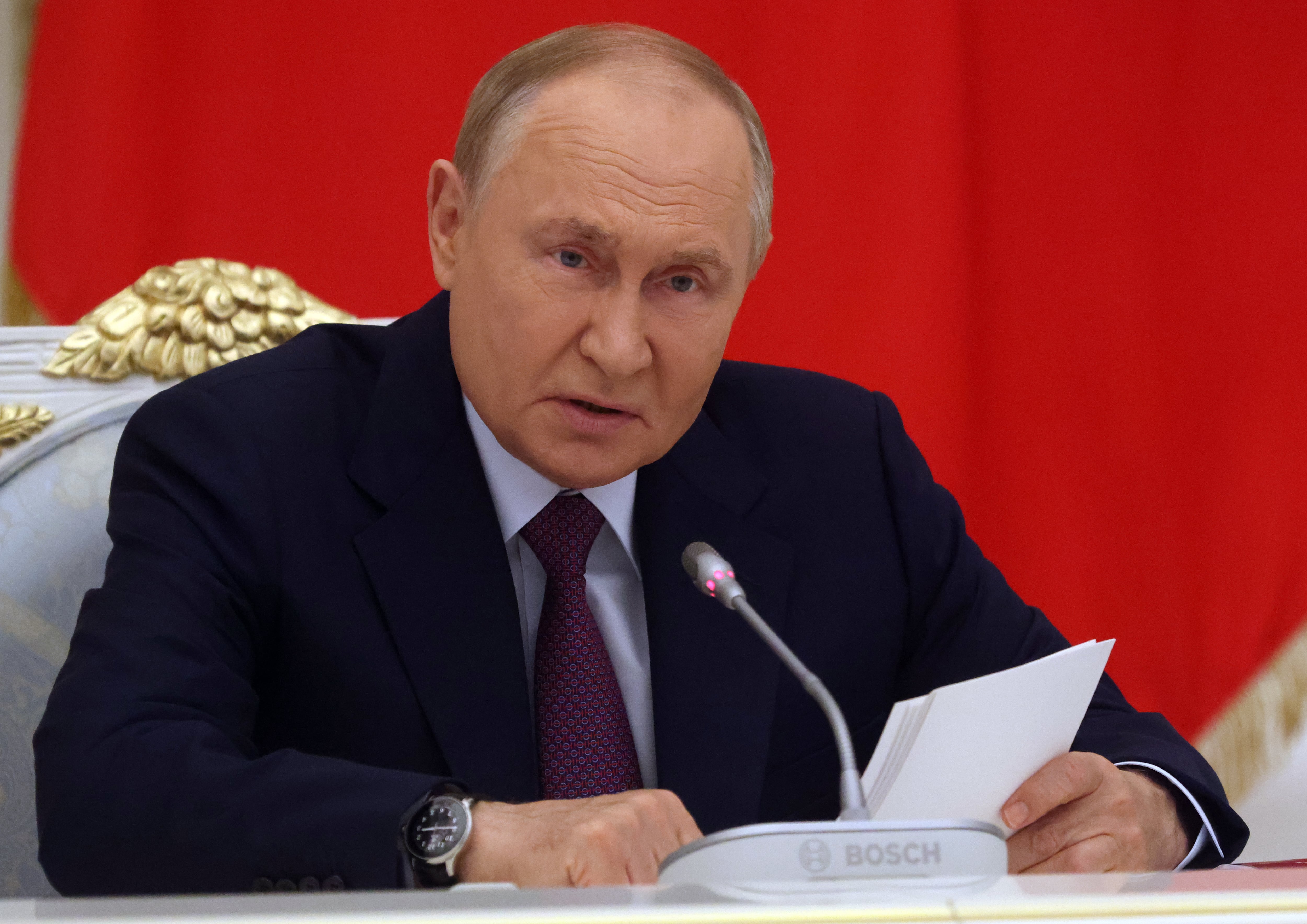 Vladimir Putin durante su intervención ante el Consejo de Estado de Rusia