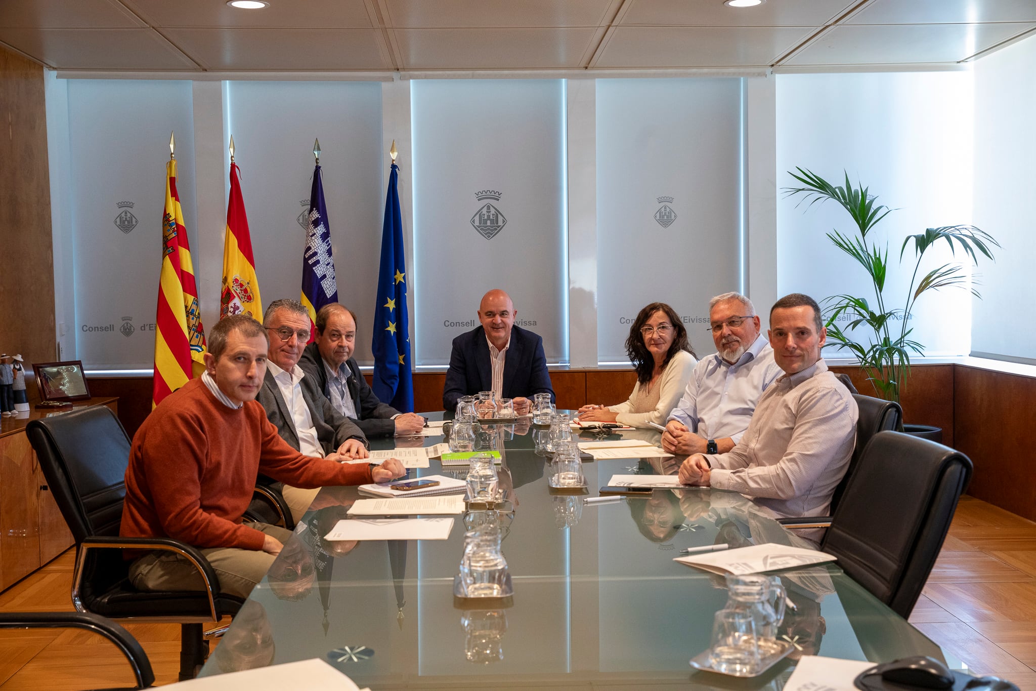Un momento durante la reunión de la Mesa de Diálogo Social